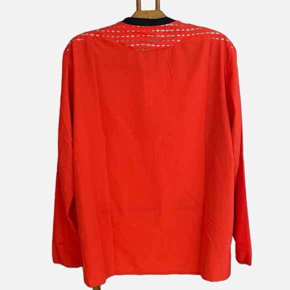 Hoka Men’s 1/2 Zip Wind Shell Jacket Large Orange Black Reflective Running NWT - Picture 5 of 13